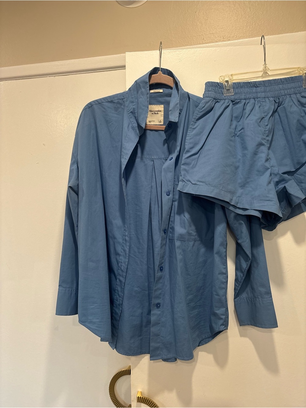 Abercrombie Blue Button-Up Shirt and Shorts Set - Picture 4 of 4